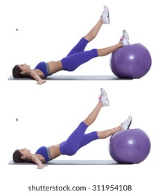 Single Leg Bridge On Swiss Ball