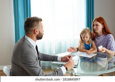 Single Lonely Mother With Kid Girl And Psychologist, Husband Left His Family, Went To Another Mistress. Sad Depressed Redhead Woman Get Support And Help By Professional Therapist