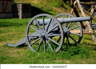 Single Massive Grey Cannon Replica On Stock Photo 1525314377 | Shutterstock