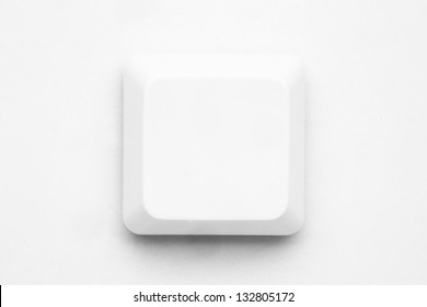Single neutral white key of keyboard