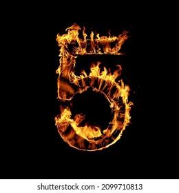 Single Number Fire Flames Alphabet On Stock Photo (Edit Now) 2099710813