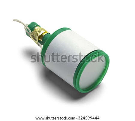 Single Party Popper with Copy Space Isolated on White Background.