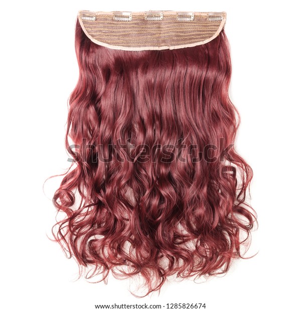 Single Piece Clip Claret Red Wavy Stock Photo Edit Now 1285826674