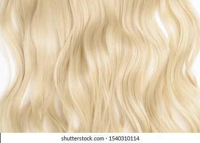 Single Piece Clip In Platinum Blonde Wavy Synthetic Hair Extensions