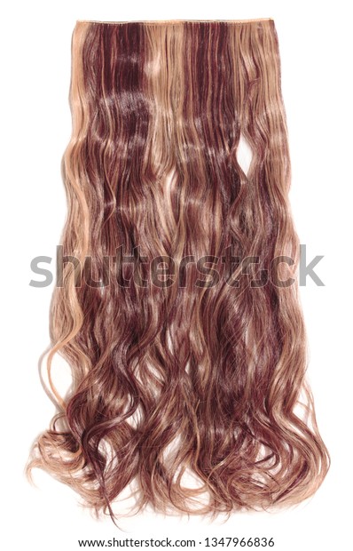 Single Piece Clip Wavy Auburn Mix Stock Photo Edit Now 1347966836
