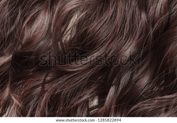 Single Piece Clip Wavy Dark Brown Stock Photo Edit Now 1285822894