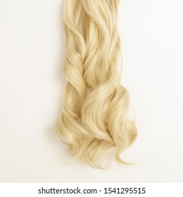 Single Piece String Tied Wavy Light Blonde Synthetic Hair Extensions