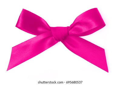 Single Pink Bow Isolated On White Stock Photo 695680537 | Shutterstock