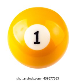 a single pool or snooker ball isolated over a white background