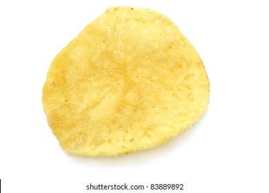 Single Potato Chip Close-up