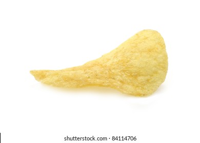 Single Potato Chip Close-up