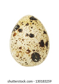 Single quail egg isolated over white