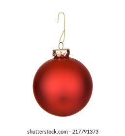 Single Red Christmas Ornament With Hook