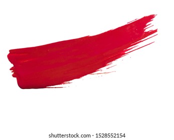 Single Red Paint Brush Strock