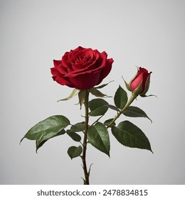 A single red rose in full bloom - Powered by Shutterstock