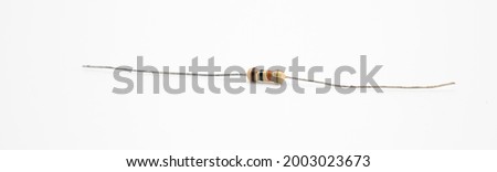 single Resistor close-up isolate on white background