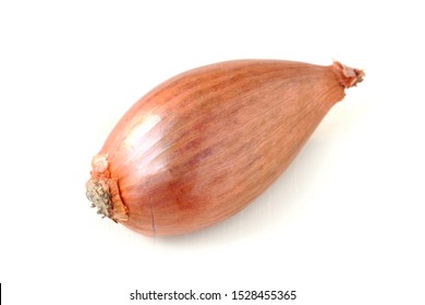 Single Shallot Isolated On White