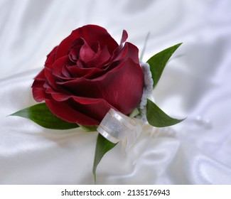 Single Soft Red Rose Corsage