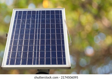 Single Solar Cell On The Natural Background