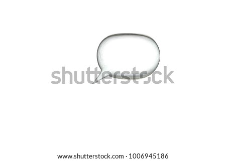 A single speach bubbles over a white background