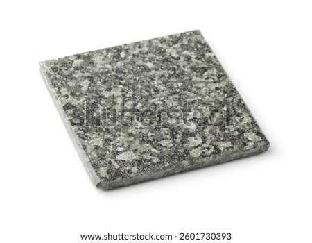 Single square ceramic tile isolated on white
