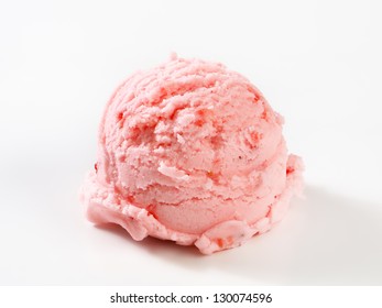 Single Strawberry Ice Cream Scoop