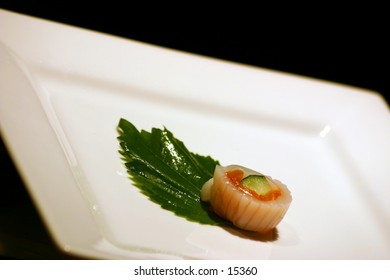 A single sushi on a plate - Sushi Series