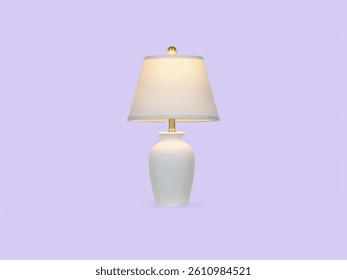 Single table lamp light isolated on the background