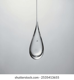 A single teardrop gently falls, capturing a moment of deep emotion—a delicate symbol of sorrow, relief, or profound feeling,