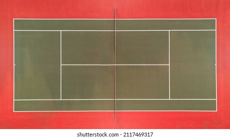 Single tennis Court from above - Powered by Shutterstock