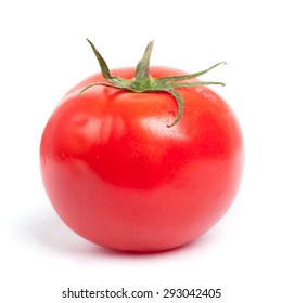 Single Tomato Isolated On White Background