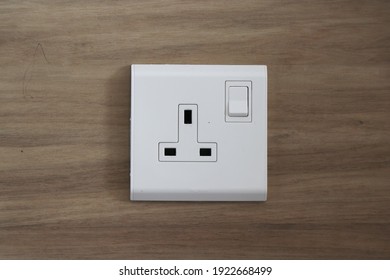 A Single UK 3-pin Wall Socket. Malaysian Wall Socket. Wall Plug