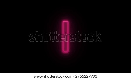 A single, vertically oriented pink neon rectangle dominates a completely black background, creating a striking and minimalist visual effect. high-quality