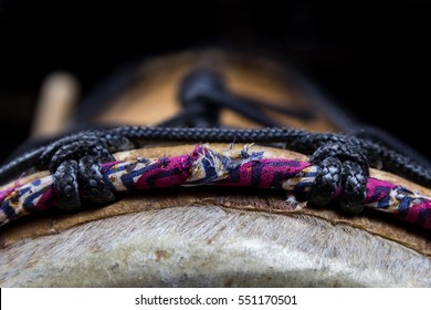 Single West African Drum In Dramatic Single Light.