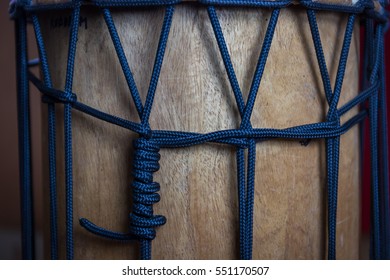 Single West African Drum In Dramatic Single Light.