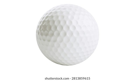 Single white dimpled golf ball for professional sports and recreation