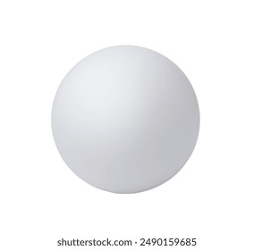 Single white ping pong ball isolated on white