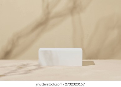 Podio rectangular blanco solo