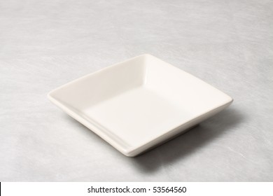 Single White Square Plate