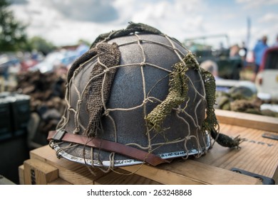 Single WWII Helmet.