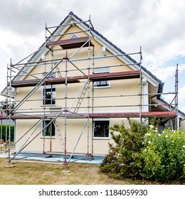 Single-family House With Scaffolding