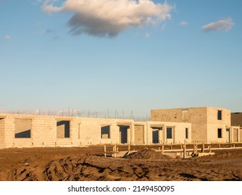 Single-family Houses Under Construction In A Suburban Development During A Housing Boom In Southwest Florida