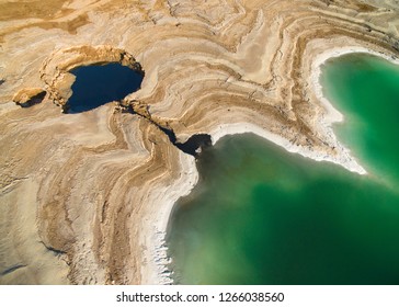 A Sink Hole On The Dead Sea Shores