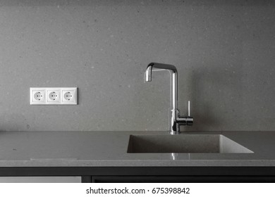 Sink In A Modern Kitchen