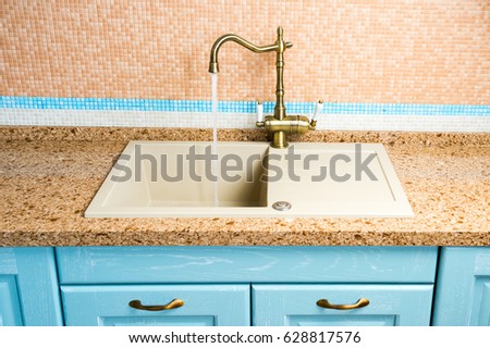 Similar – Tap with Water Flowing Strongly