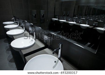 Sink row from mirror reflection.
