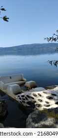 A Sinking Boat In The Enchanted Lake
