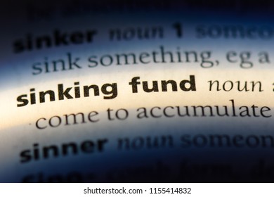 Sinking Fund Word In A Dictionary. Sinking Fund Concept.