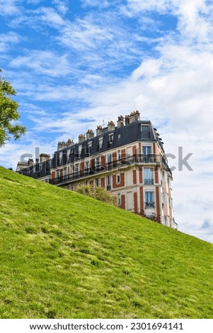 The sinking house in Montmartre in Paris 