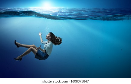 Woman Sinking Images, Stock Photos & Vectors | Shutterstock